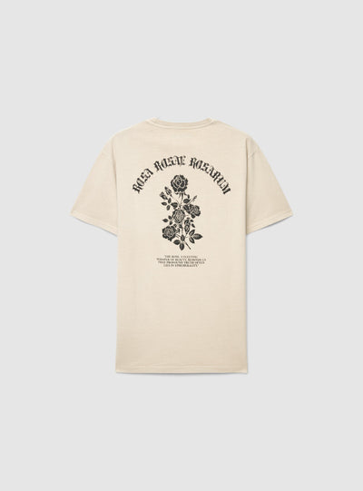 T-shirt con stampa rose fronte e retro