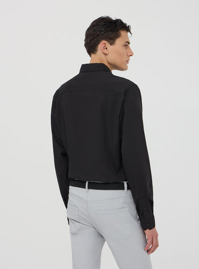 Camicia popeline stretch tinta unita