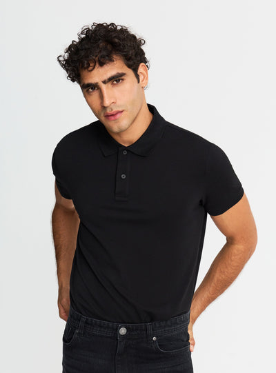 T-shirt polo a tinta unita