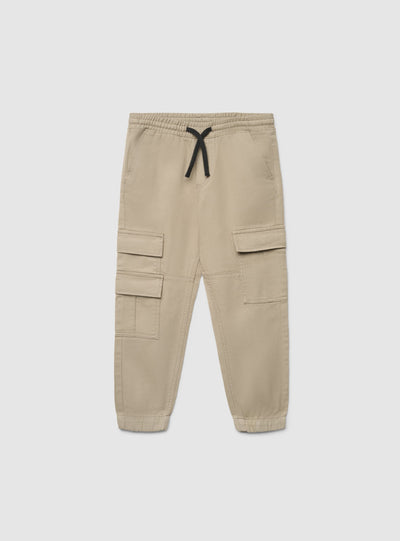 Pantaloni cargo lunghi a tinta unita