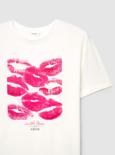 T-shirt ampia con stampa