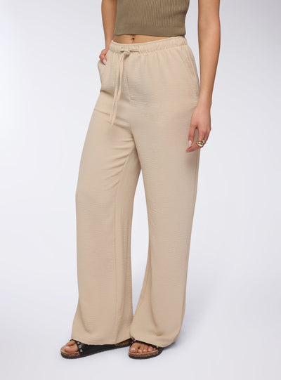 Pantaloni wide leg con coulisse