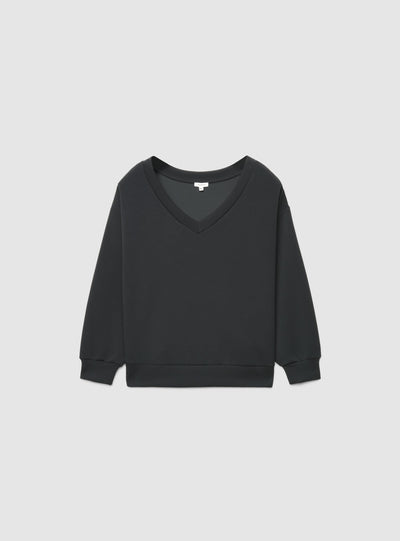 Felpa oversize con scollo a v