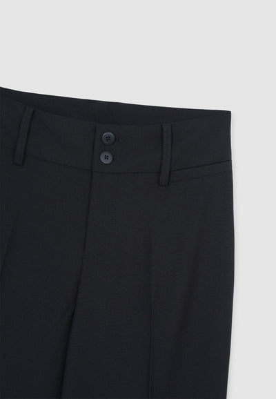 Pantaloni a zampa con fascia vita alta