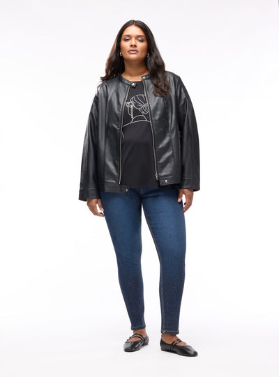 Jeans skinny effetto luccicante