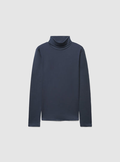 T-shirt a maniche lunghe con collo alto