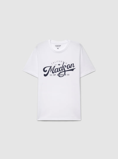 T-shirt comfort con stampa college