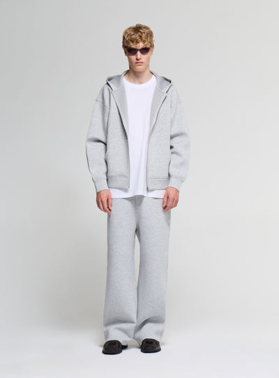 Felpa boxy con zip e cappuccio