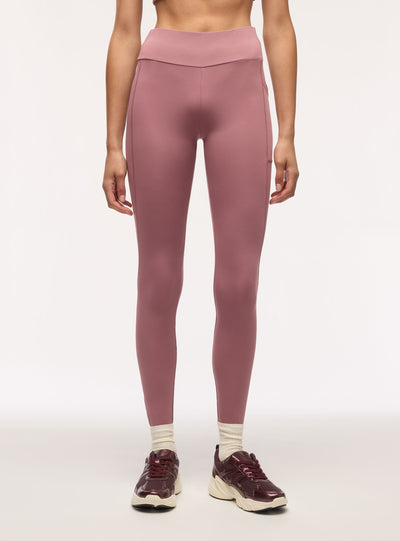 Leggings sportivi tinta unita con tasca laterale