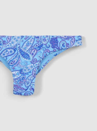 Slip brasiliana bikini con stampa cachemire
