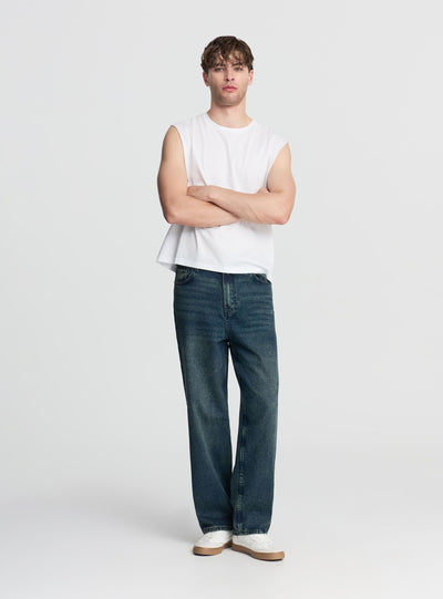 Jeans super-baggy lavaggio al thè