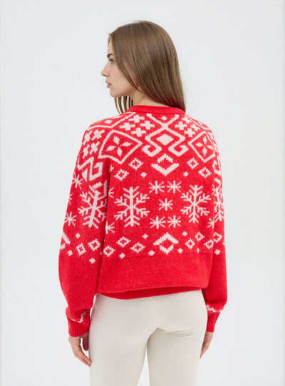 Maglia girocollo natalizia con scritta