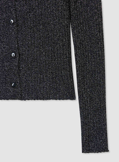 V-neck shimmering effect cardigan