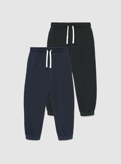 Pack 2 pantaloni tuta lunghi tinta unita