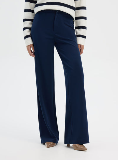 Wide-Leg-Hose aus Scuba