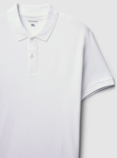 Solid colour piqué polo shirt