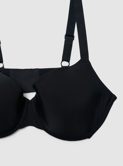 Reggiseno balconcino semi strutturato a tinta unita