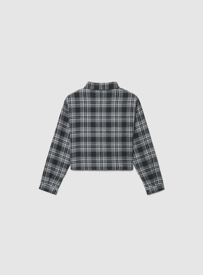 Camicia crop a quadri
