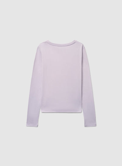 T-shirt manica lunga a tinta unita