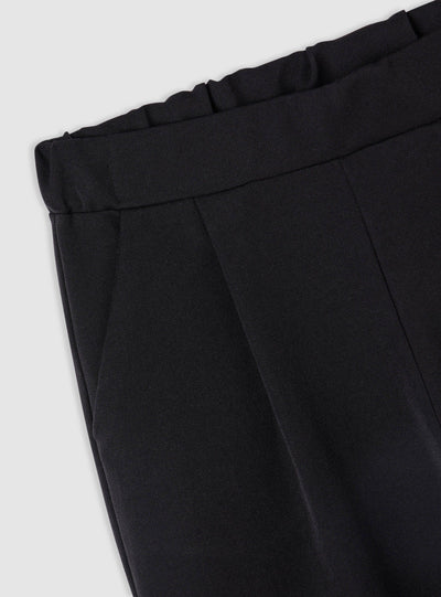 Solid colour wide-leg trousers
