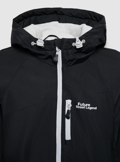 Giacca tecnica con cappuccio e zip
