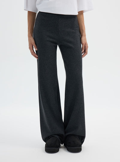 Pantaloni wide leg a tinta unita