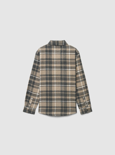 Camicia overshirt a quadri con tasche