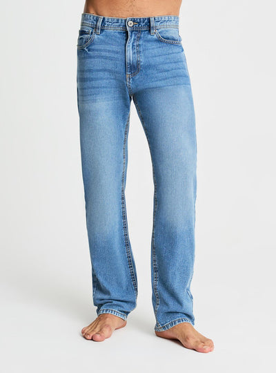 Jeans straight a tinta unita