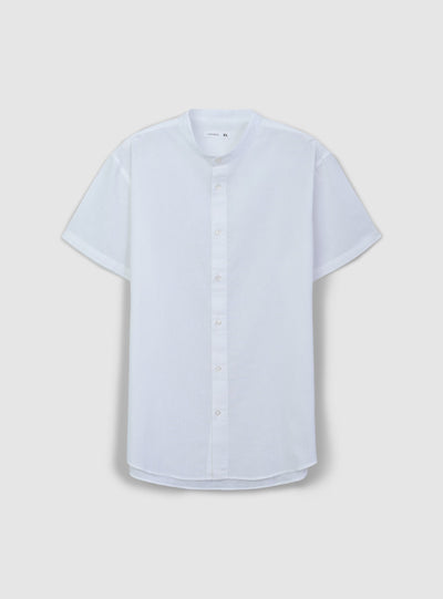 Camicia coreana in misto lino
