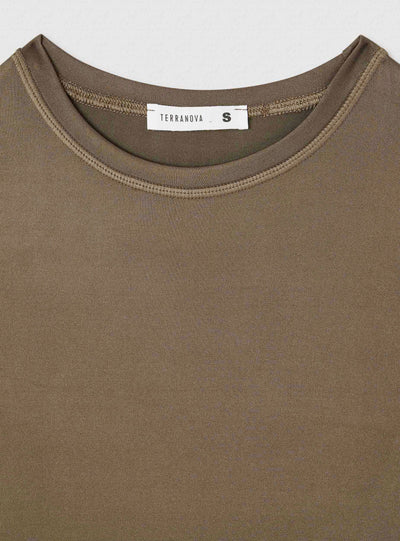 T-shirt a tinta unita a manica corta