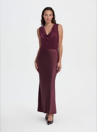 Body con scollo drappeggiato