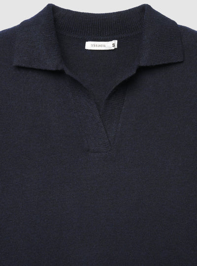 Maglia con collo polo a tinta unita