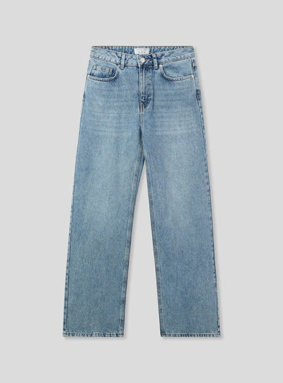 Jeans wide leg acid wash