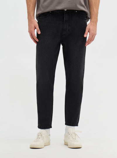 Jeans relaxed a tinta unita