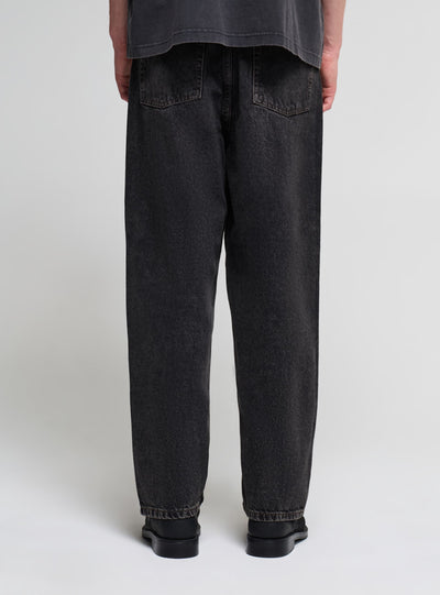 Jeans super baggy a tinta unita