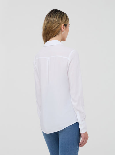 Camicia ampia a tinta unita