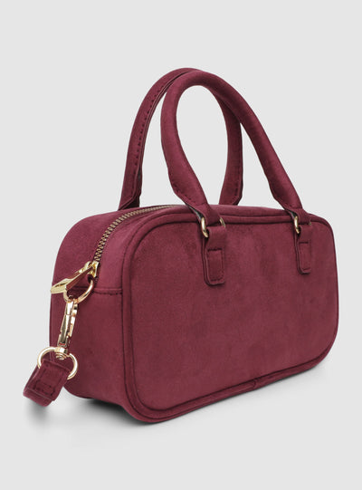 Borsa effetto scamosciato con tracolla