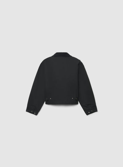 Worker-Jacke mit Reißverschluss und Hemdkragen