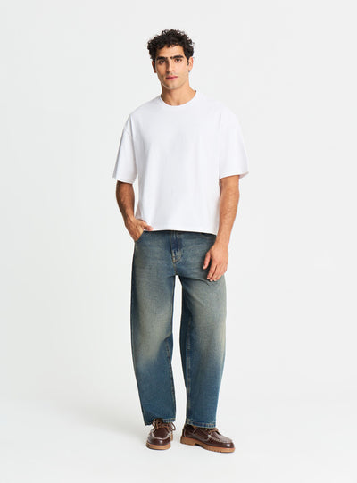 T-shirt crop a tinta unita