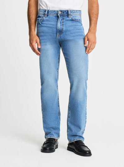Jeans straight a tinta unita