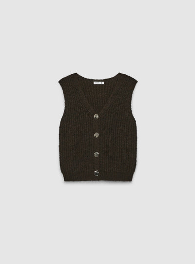 Gilet cardigan con bottoni