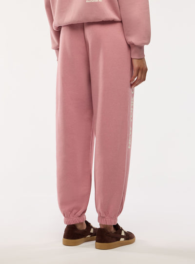 Pantaloni tuta con coulisse e scritta