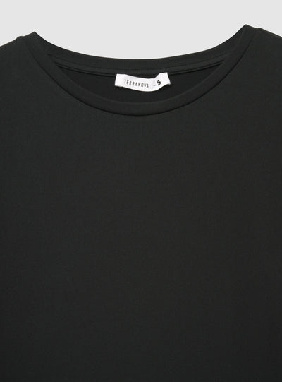 T-shirt manica lunga a tinta unita