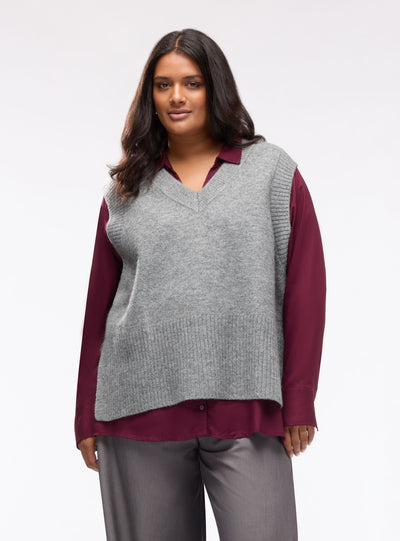 Gilet in maglia con scollo a V