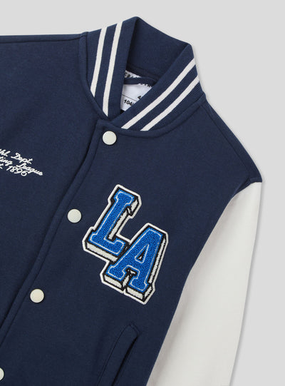 Giubbino bomber in felpa stile college