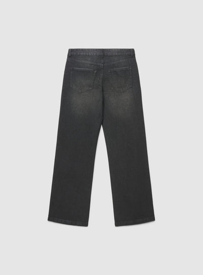 Jeans maxi wide leg a vita bassa