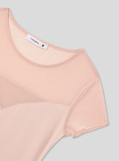 Body elasticizzato con inserti in pizzo
