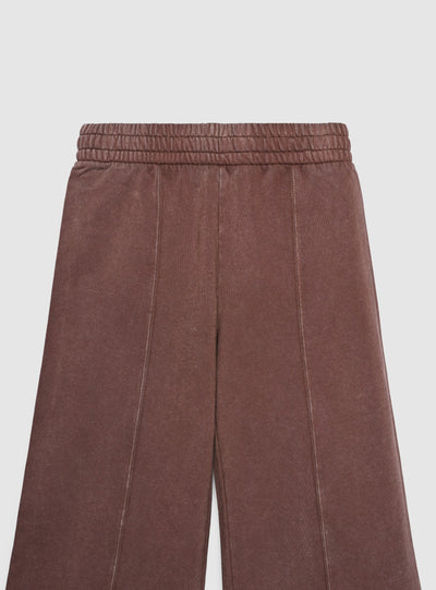 Pantaloni tuta wide leg a tinta unita