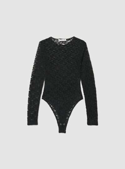 Body in pizzo a maniche lunghe