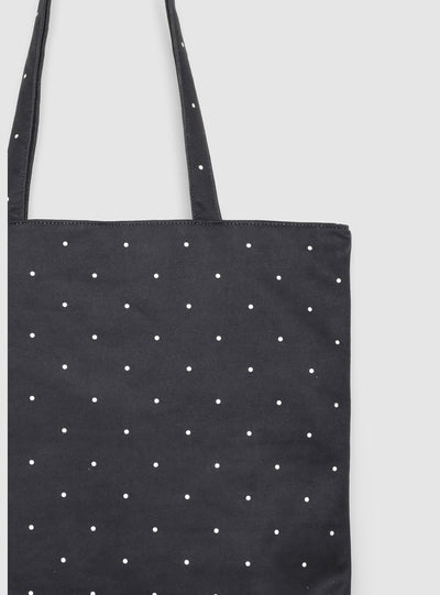 Shopper a pois con doppi manici